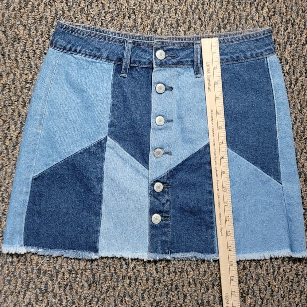 American Eagle Outfitters Patchwork Denim Mini Sk… - image 4